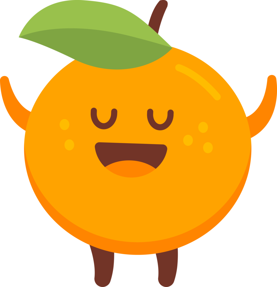 personagem de desenho animado laranja png