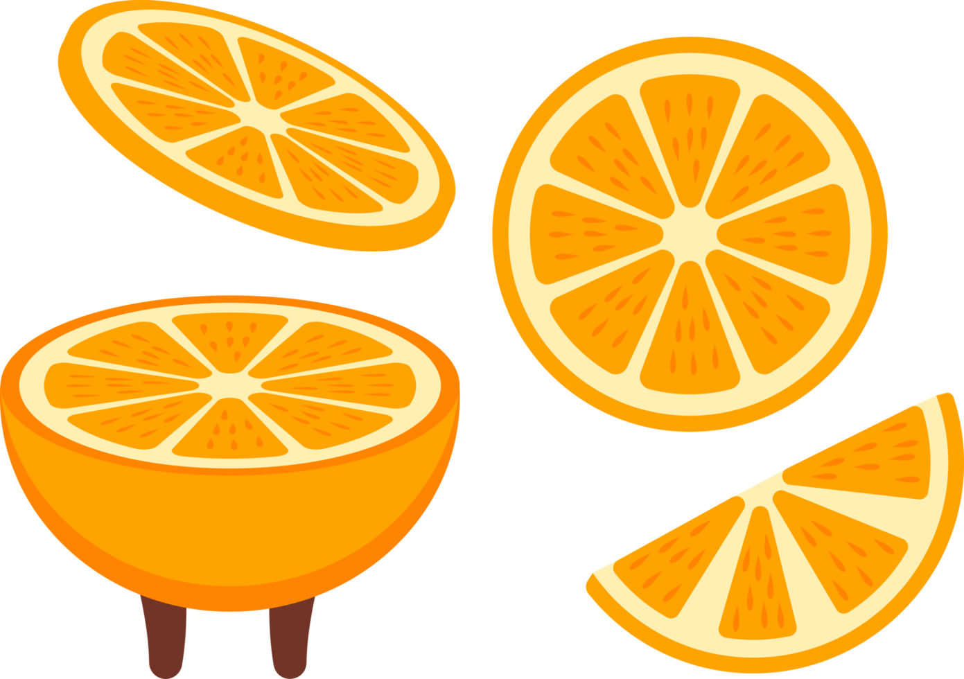 Orange Cartoon Character png