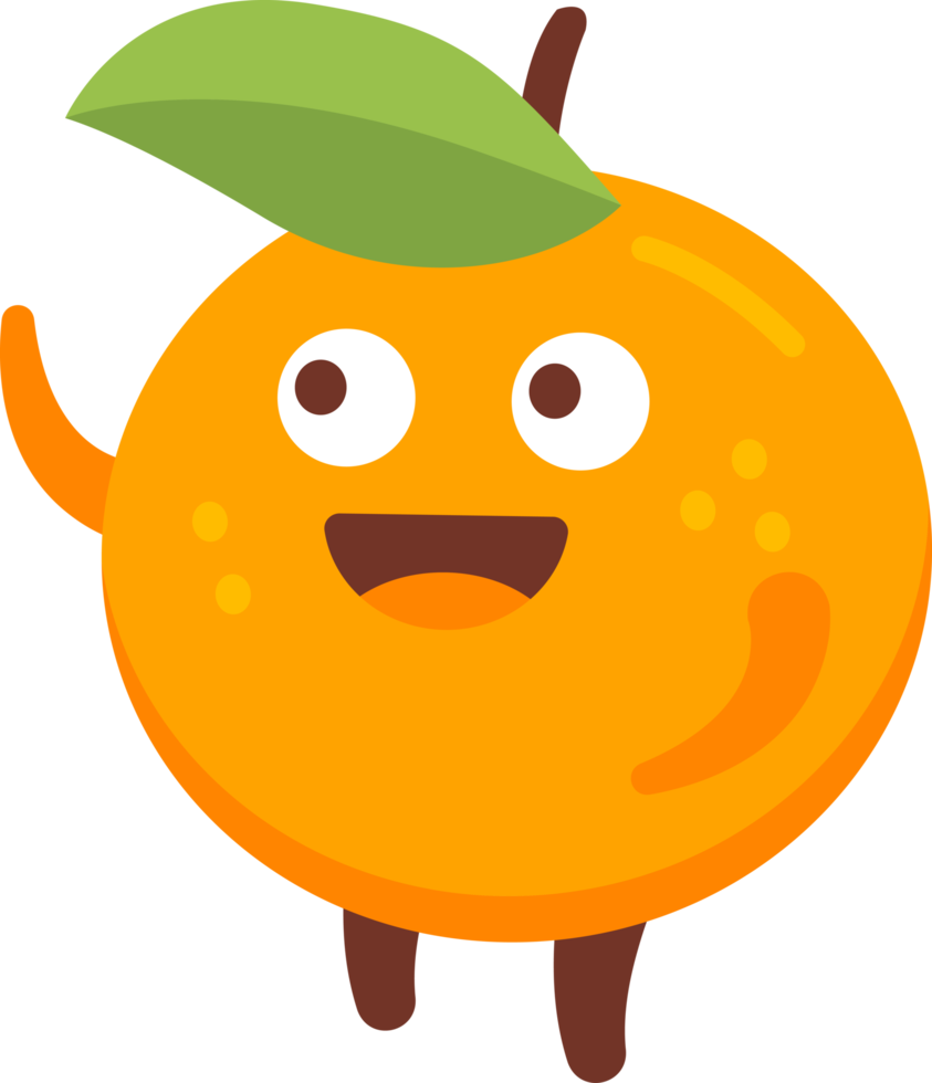 personagem de desenho animado laranja png