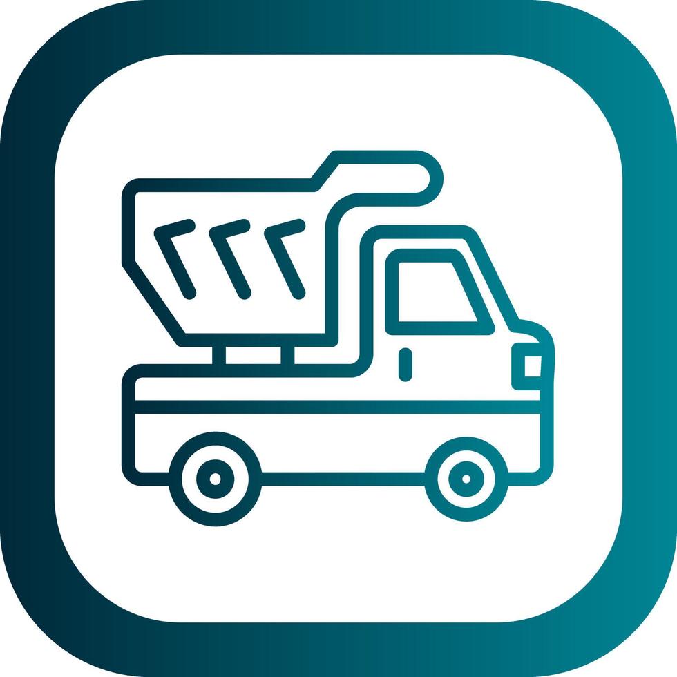 Dump Truck Vector Icon Design
