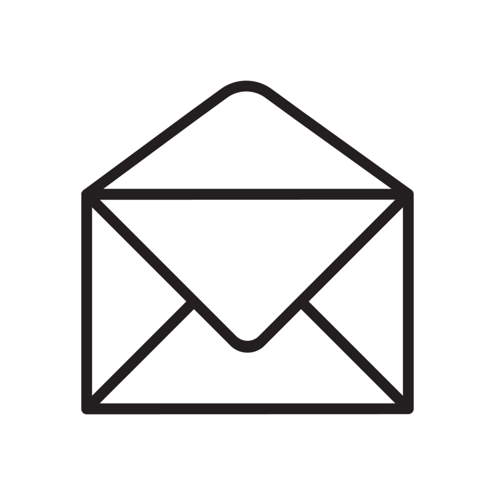 email and mail icon black png