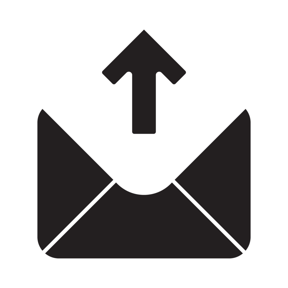 Email und Mail Symbol schwarz png