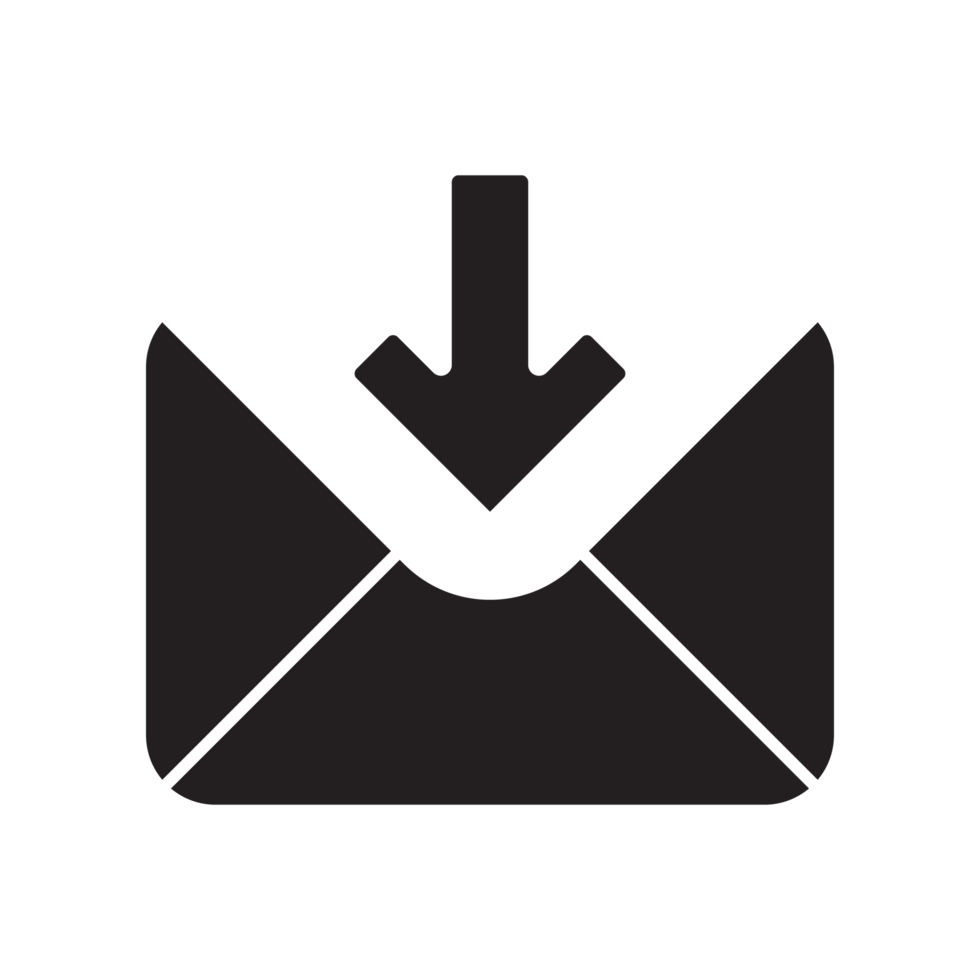 email and mail icon black png