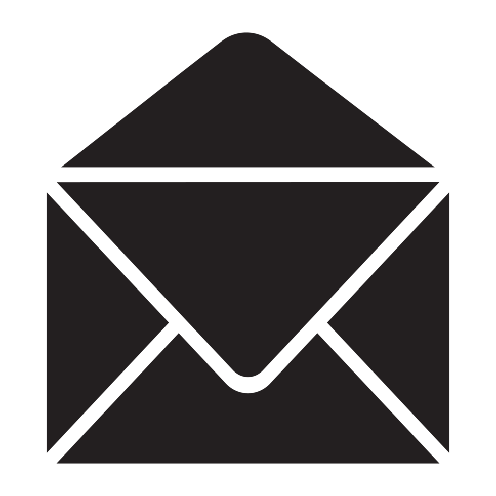 correo electrónico y correo icono negro png