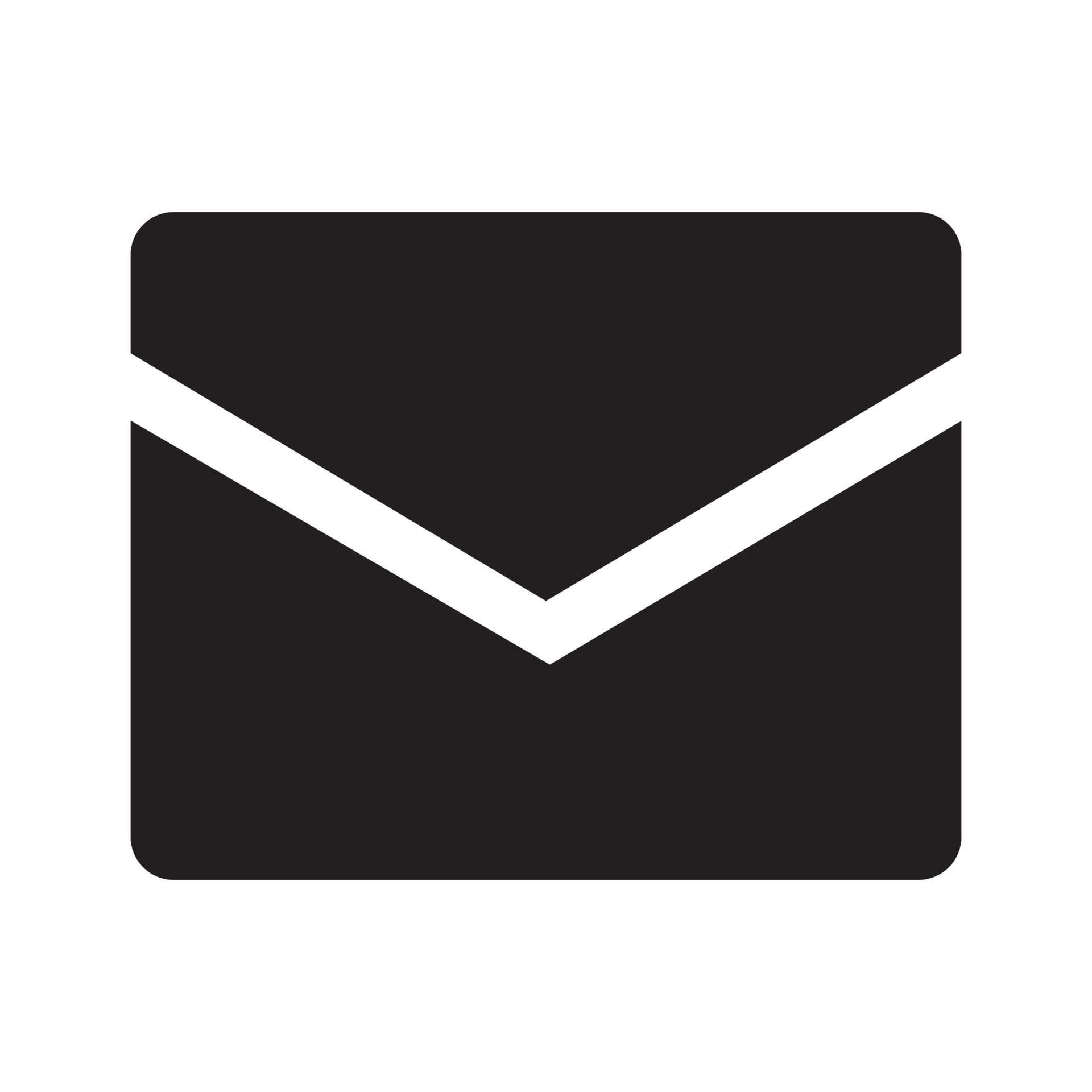 correo electrónico y correo icono negro 20009608 PNG