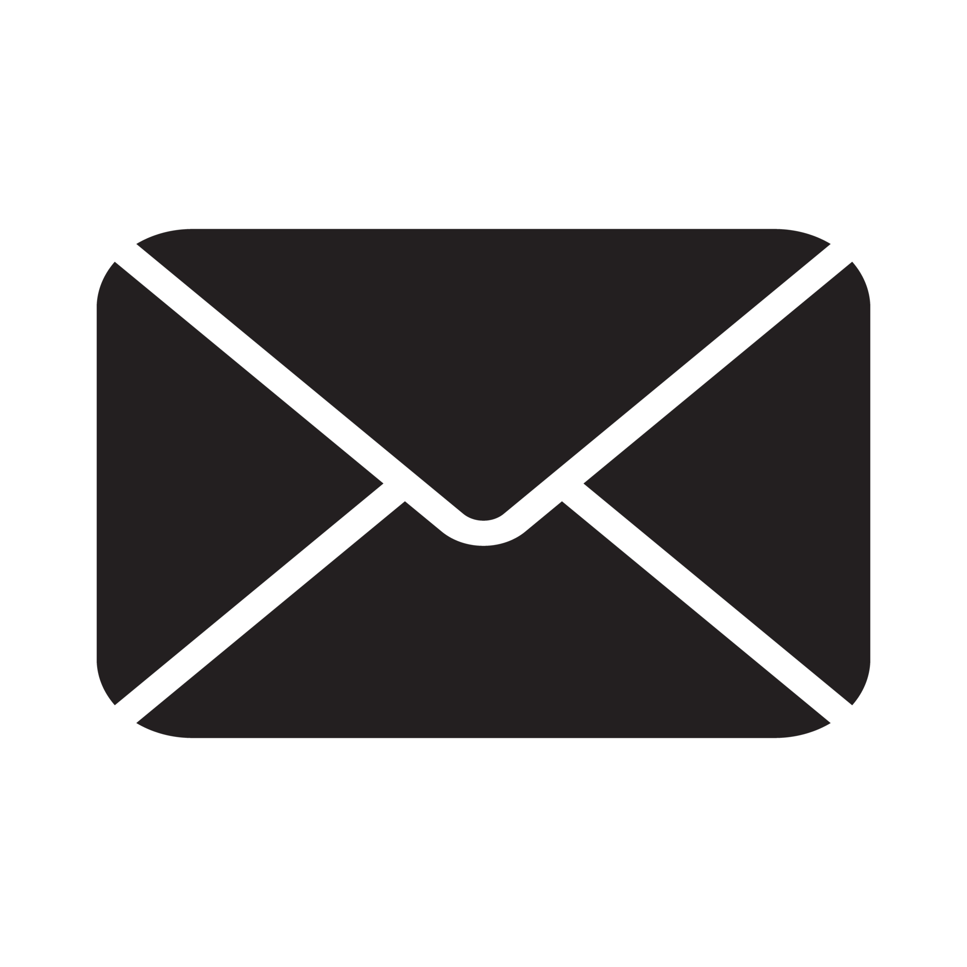 email and mail icon black 20009614 PNG