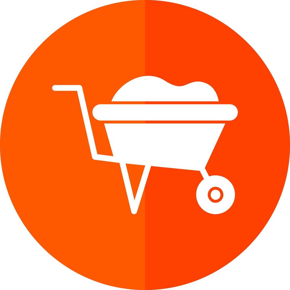 Wheelbarrow Vector Icon Design