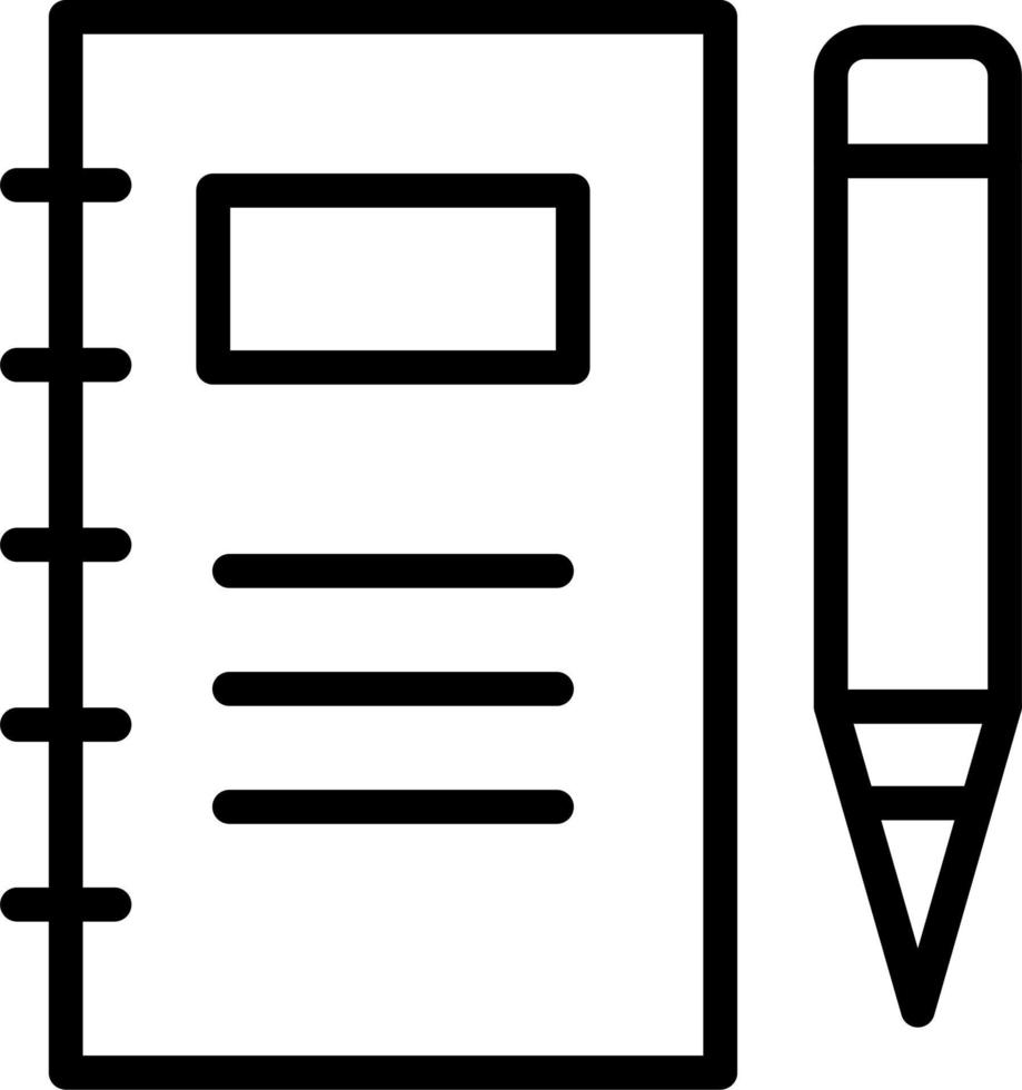 icono de vector de cuaderno