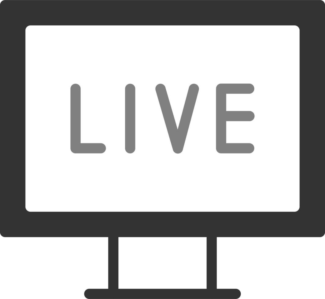 Pc Live Streaming Vector Icon
