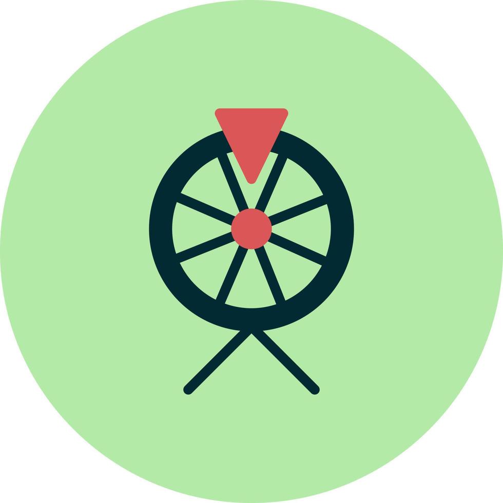 icono de vector de rueda de la fortuna