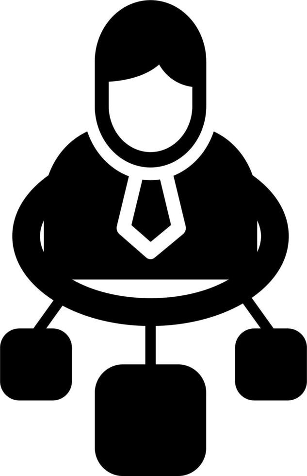 Team Lead Connection Vector Icon