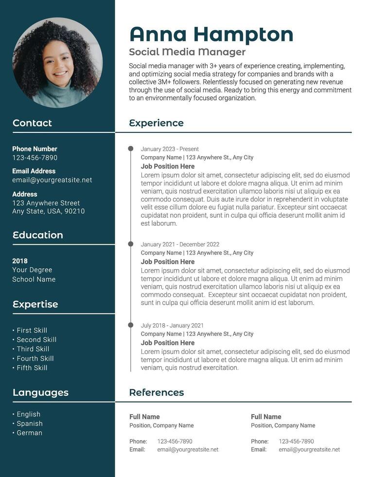 Simple Social Media Manager Resume Template 20010832 Template Simple Social Media Manager Resume Template 20010832 Template