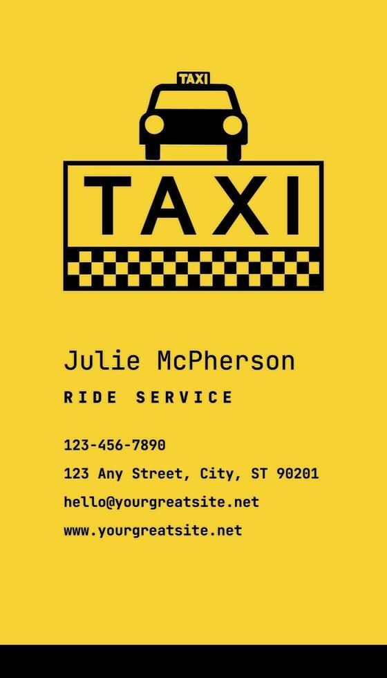 Retro Taxi Cab Business Card template