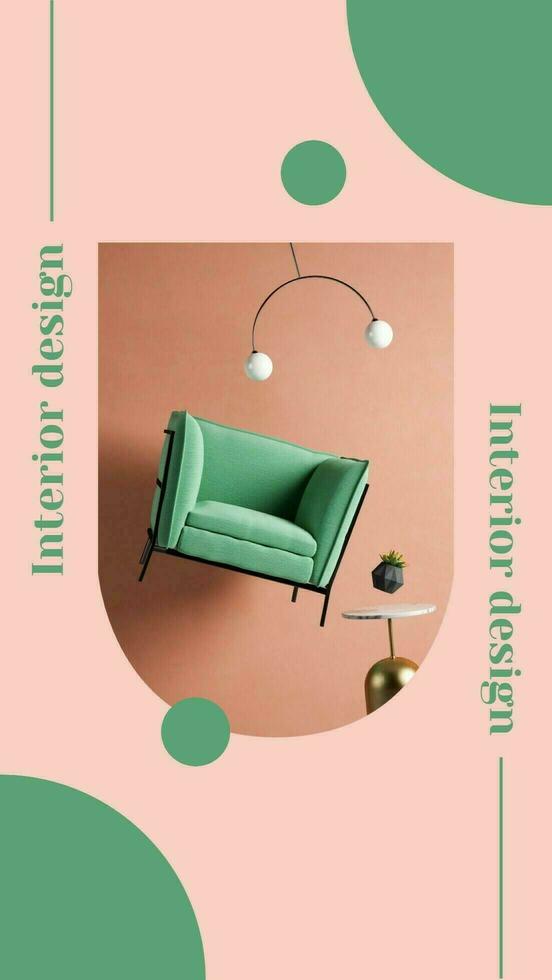 Interior design instagram story template