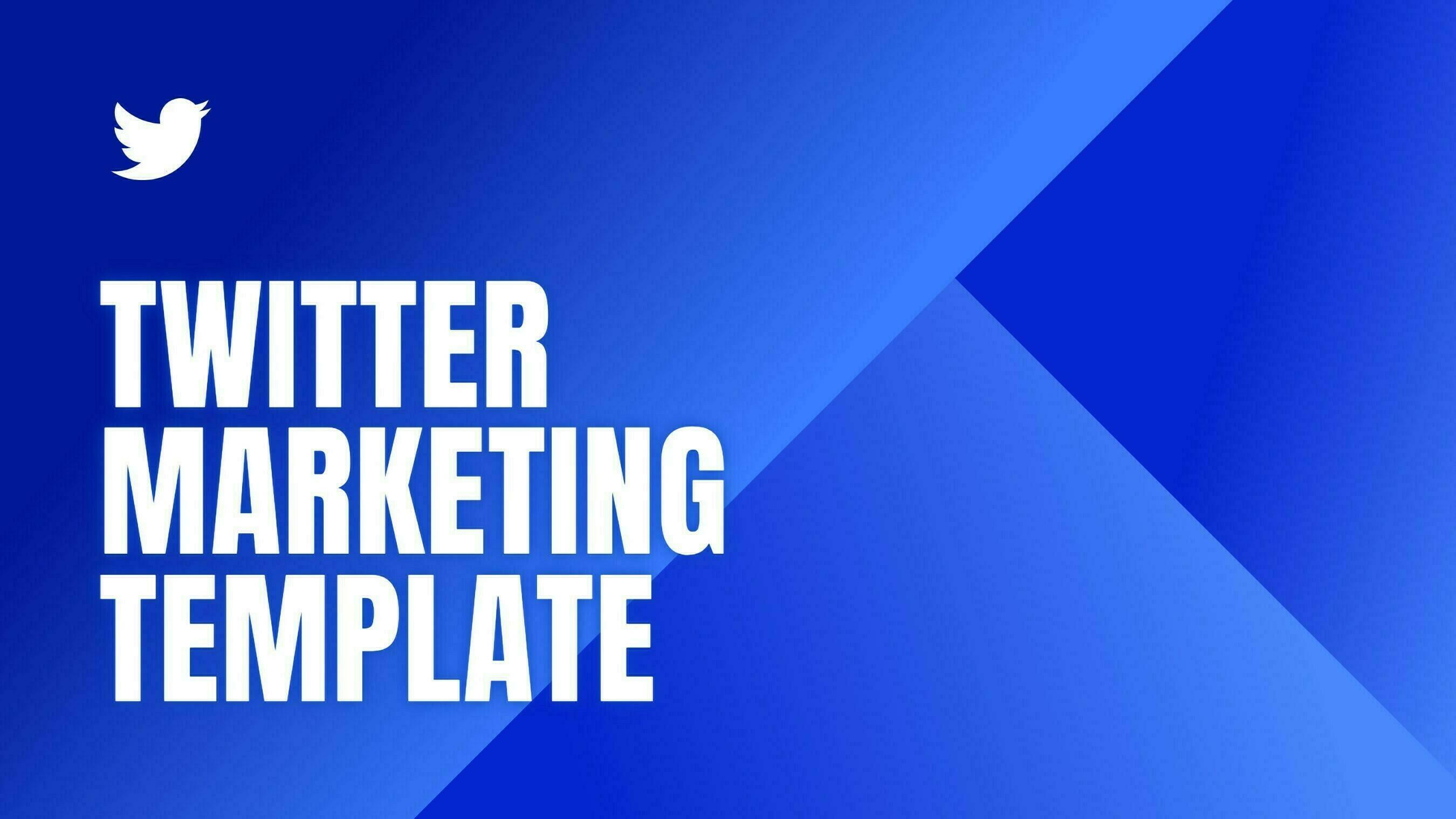 Dark Blue Editable Twitter Marketing Template 20010872 Template