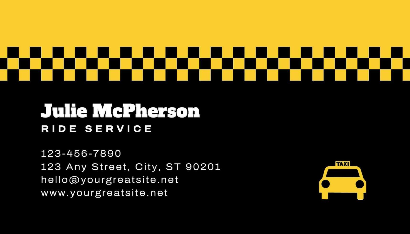 Bold Taxi Business Card template