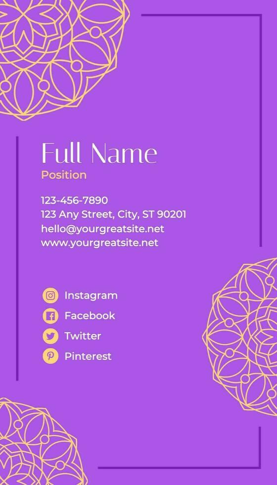 Geometric Mandala Business Card template