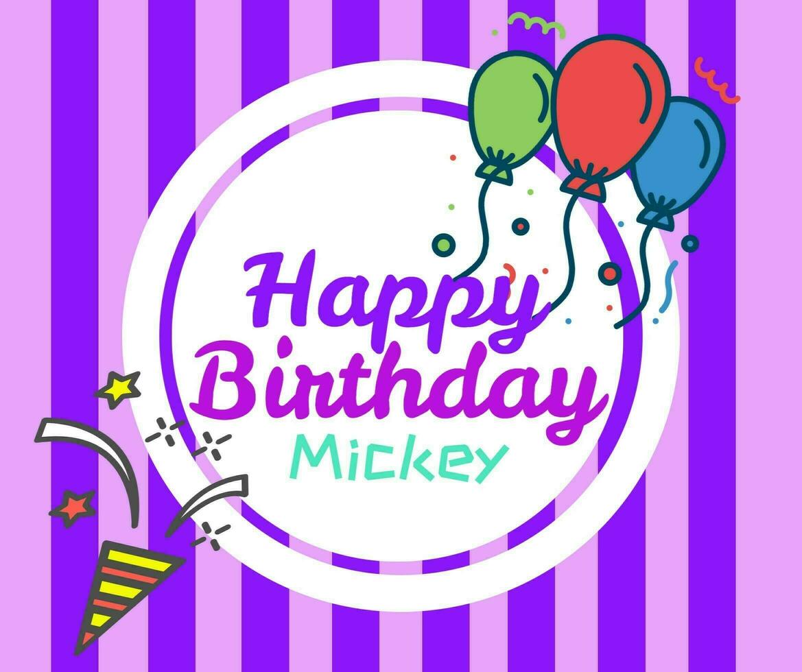 Colorful Happy Birthday card template