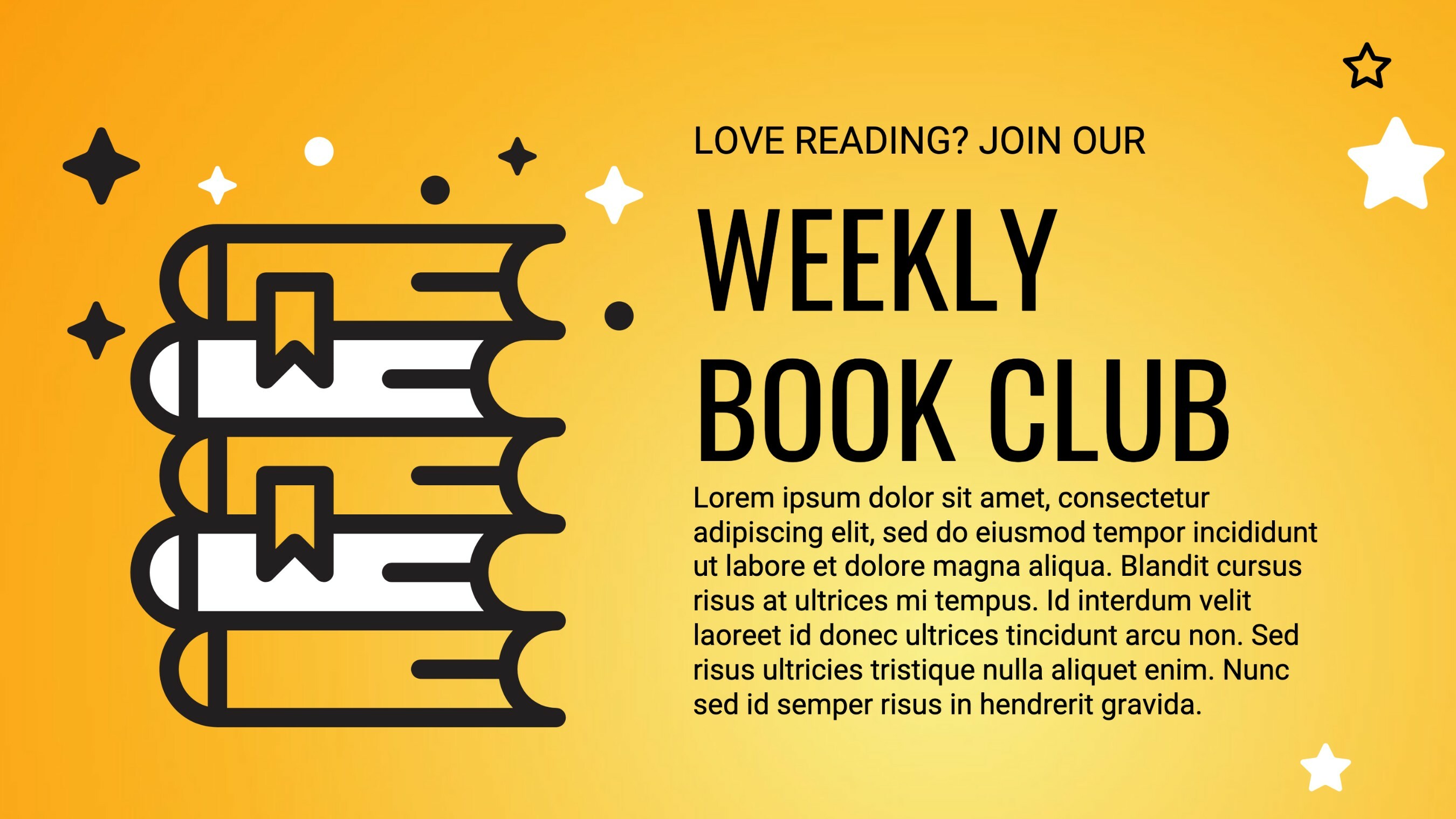 Book Club Promo template