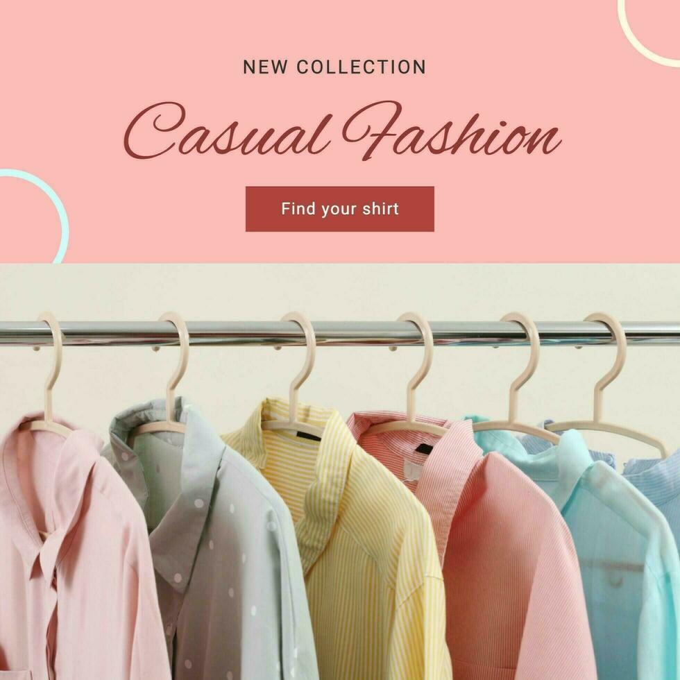 Pink Feminine New Fashion Collection Instagram Post template