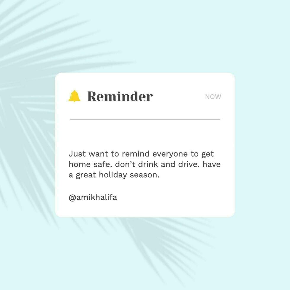 minimalist Reminder template