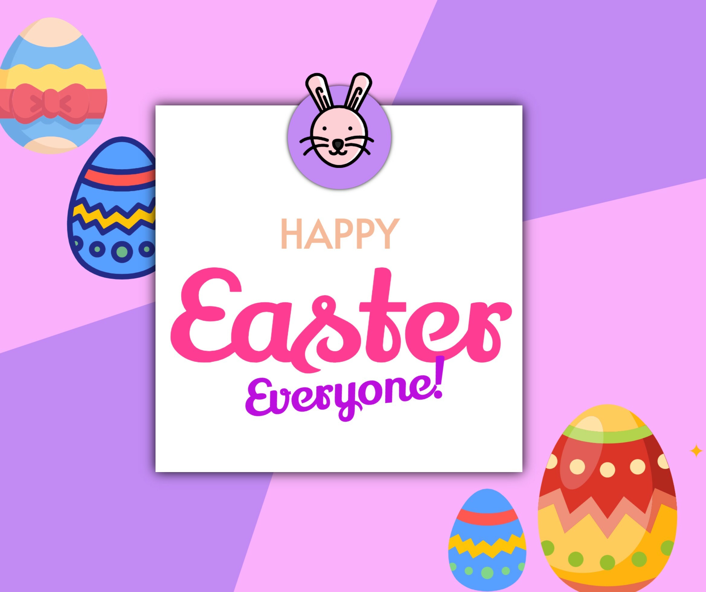 Happy easter card 20011294 template