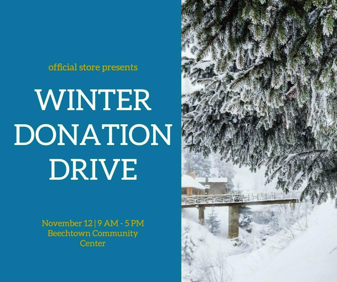 Winter donation drive template