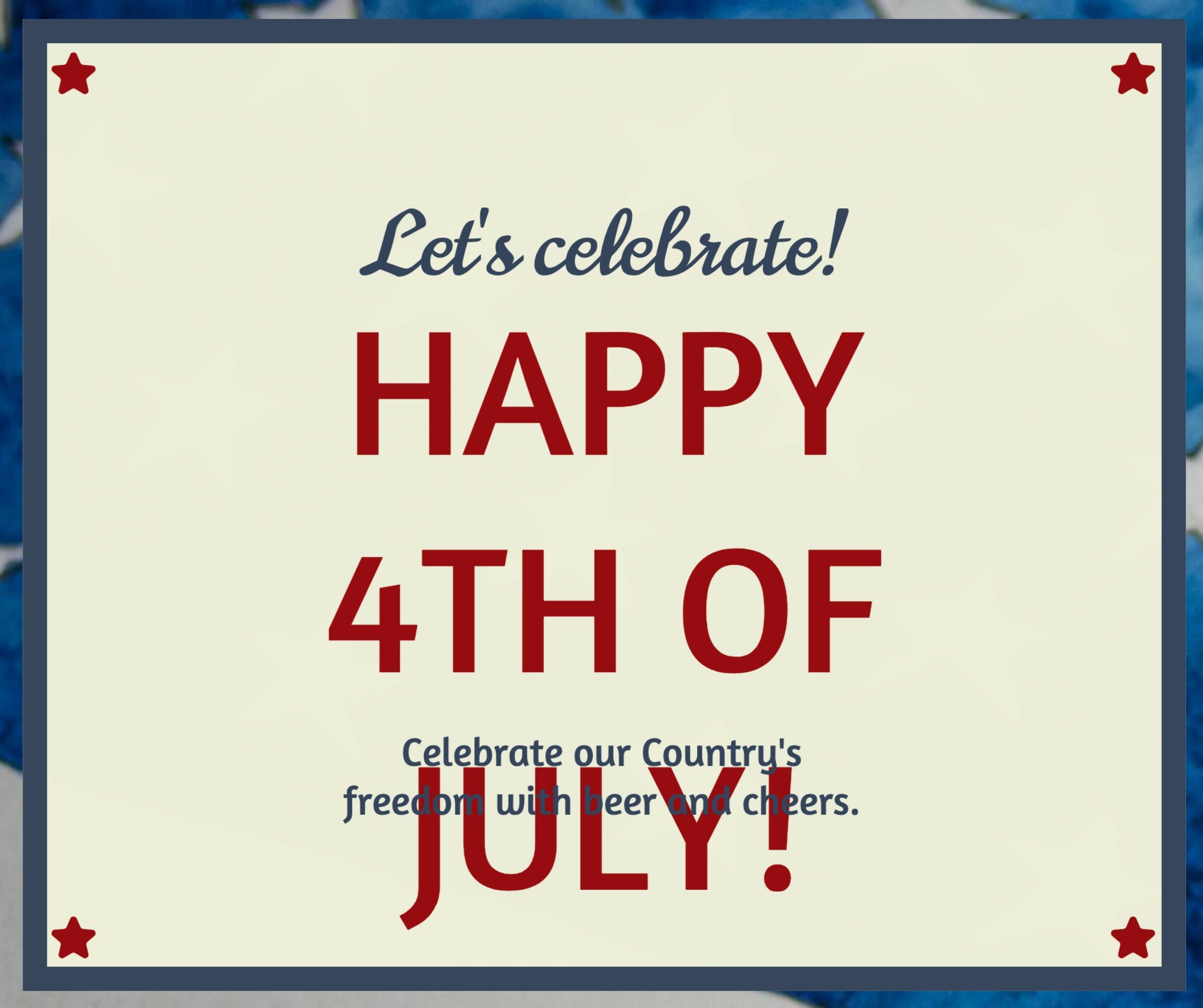 4th of July Celebration template