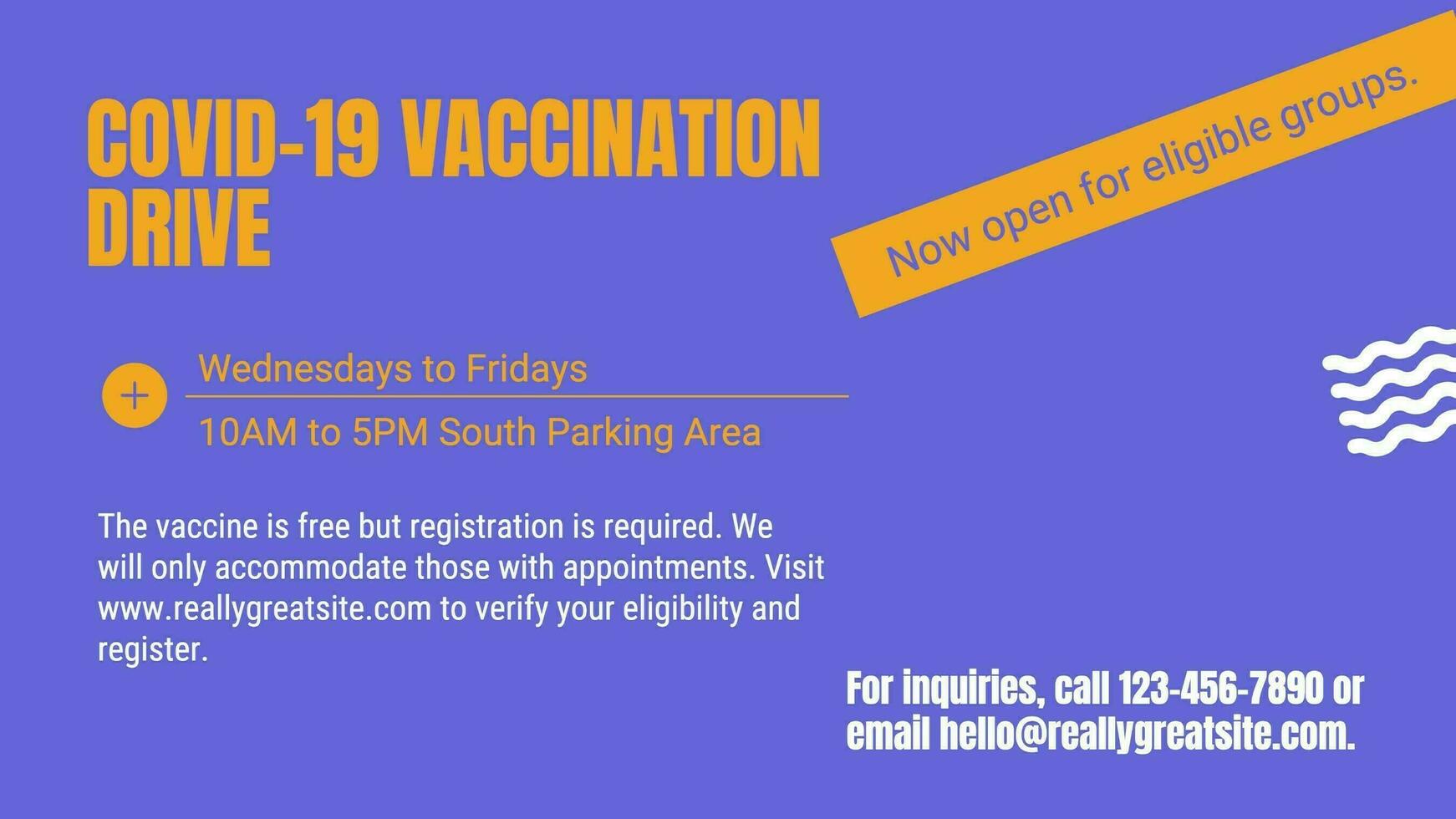 Covid Vaccination Drive Promo template