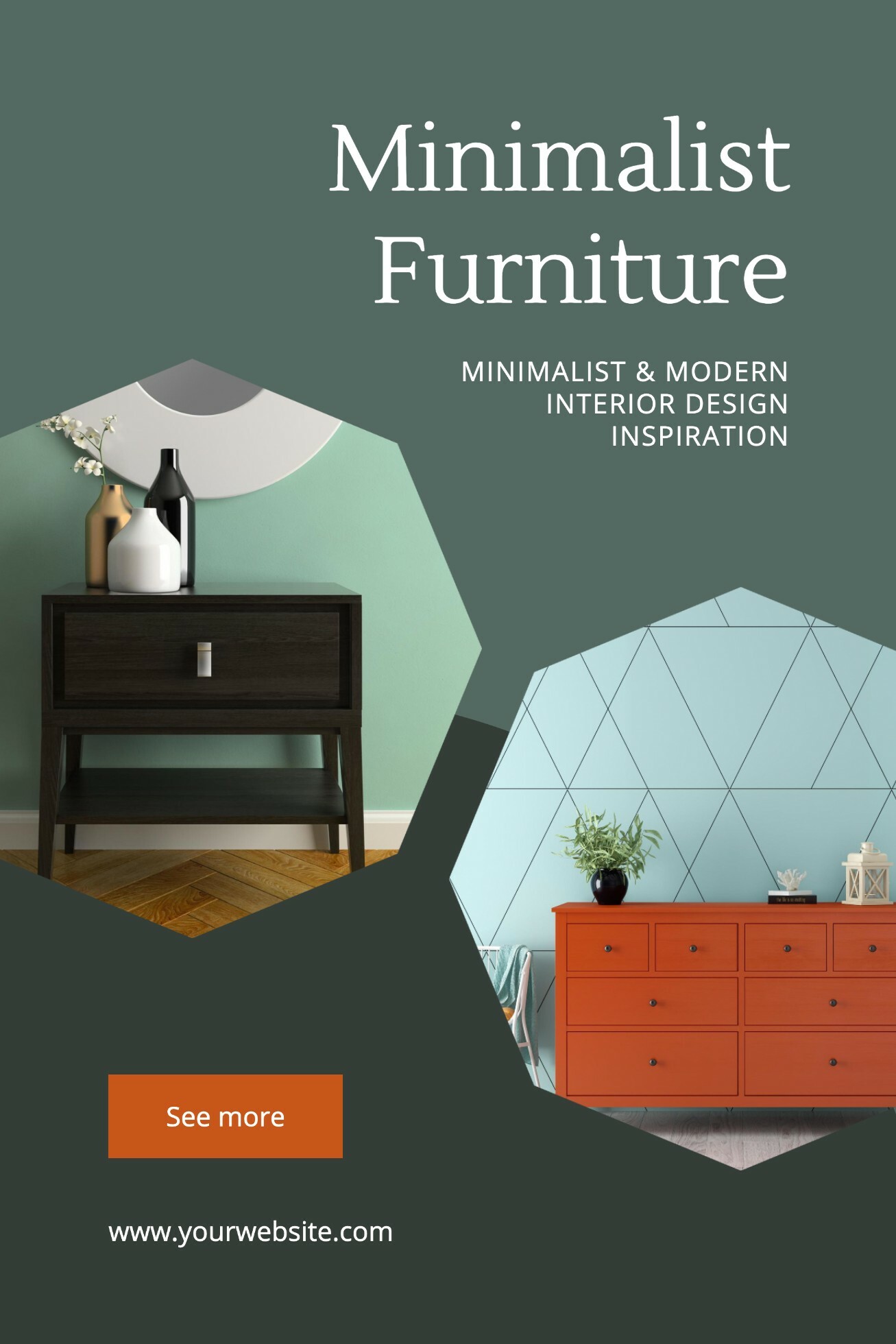 Green Minimalist Furniture Interior Pinterest template