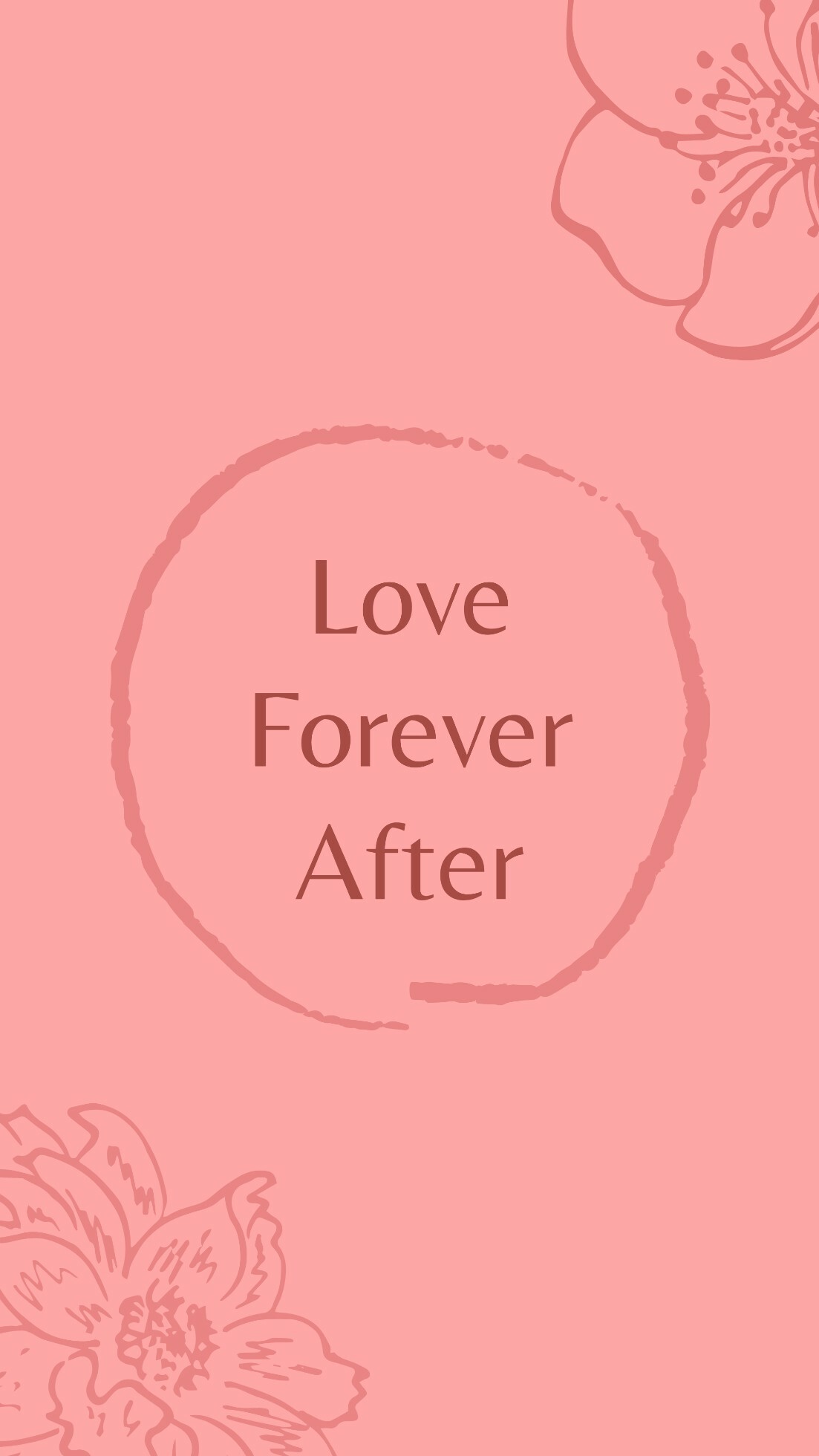 Pink Doodle Love Forever After Instagram Story template