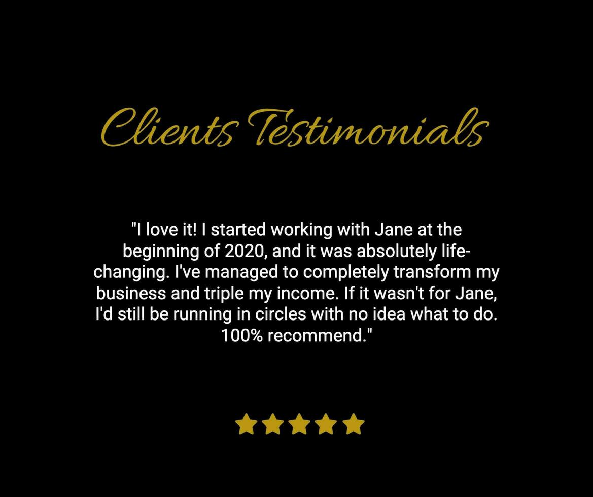 Clients Testimonials template