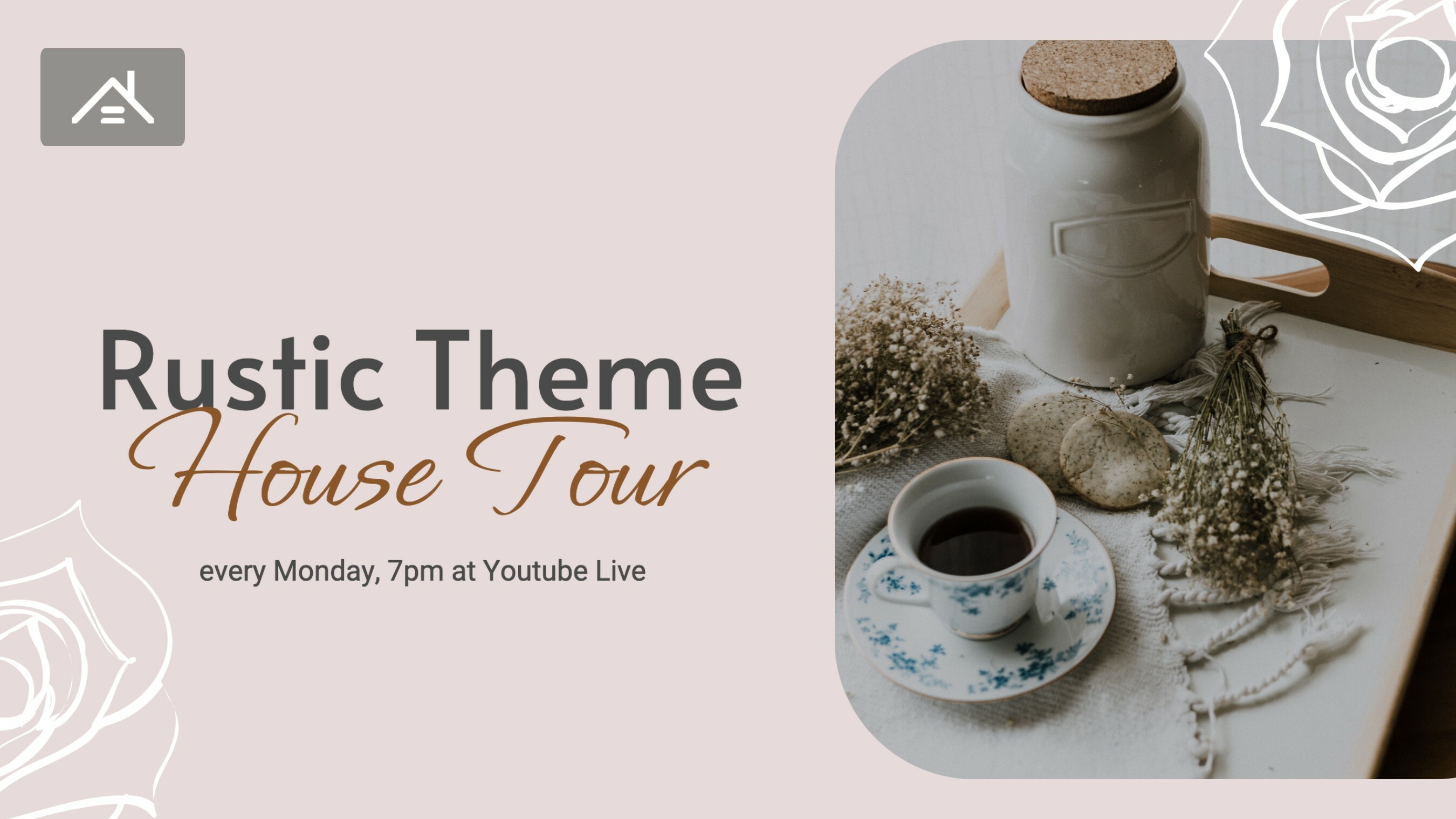 Rustic Theme House Tour Banner template