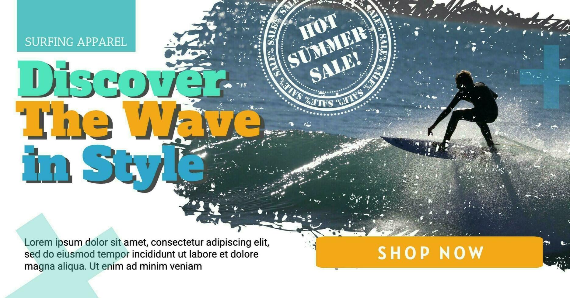 Surfing Apparel Ads template
