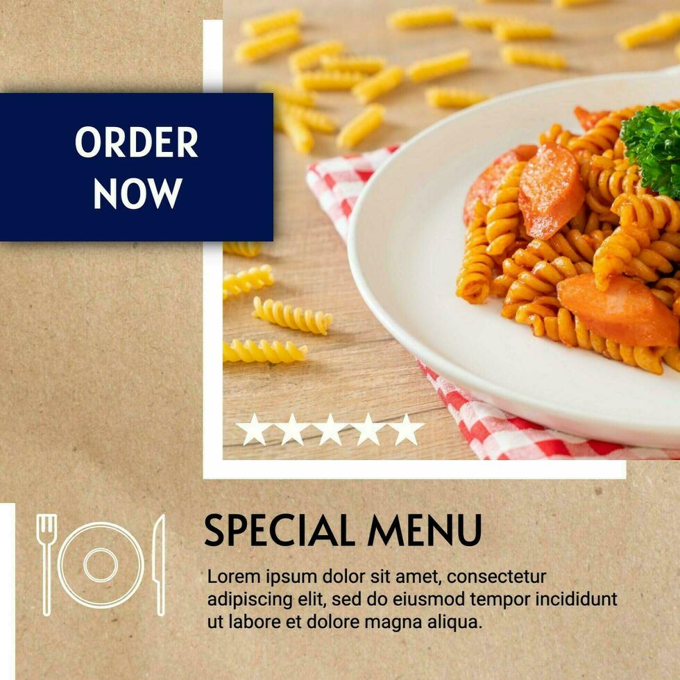 Special Menu Order template