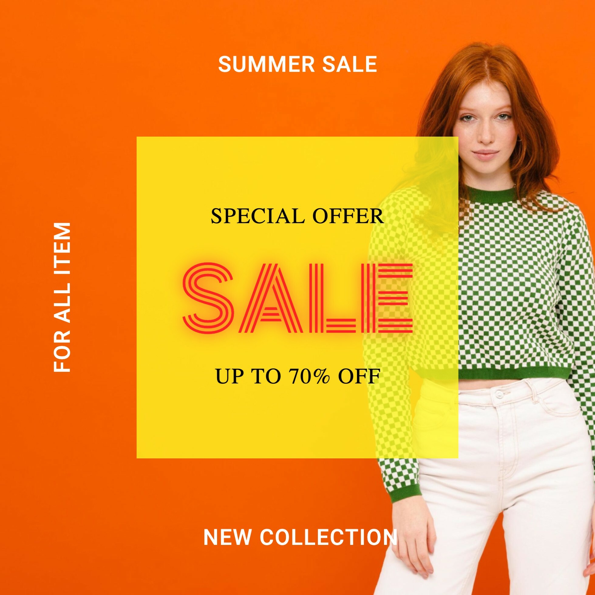 Bold Summer Special Sale Instagram Post template