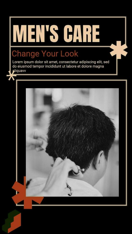 Men's Hair Care Barber Promo template