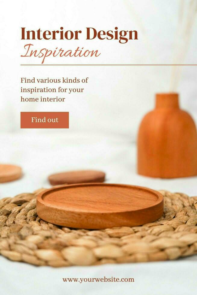Orange Minimalist Interior Design Inspiration Pinterest template