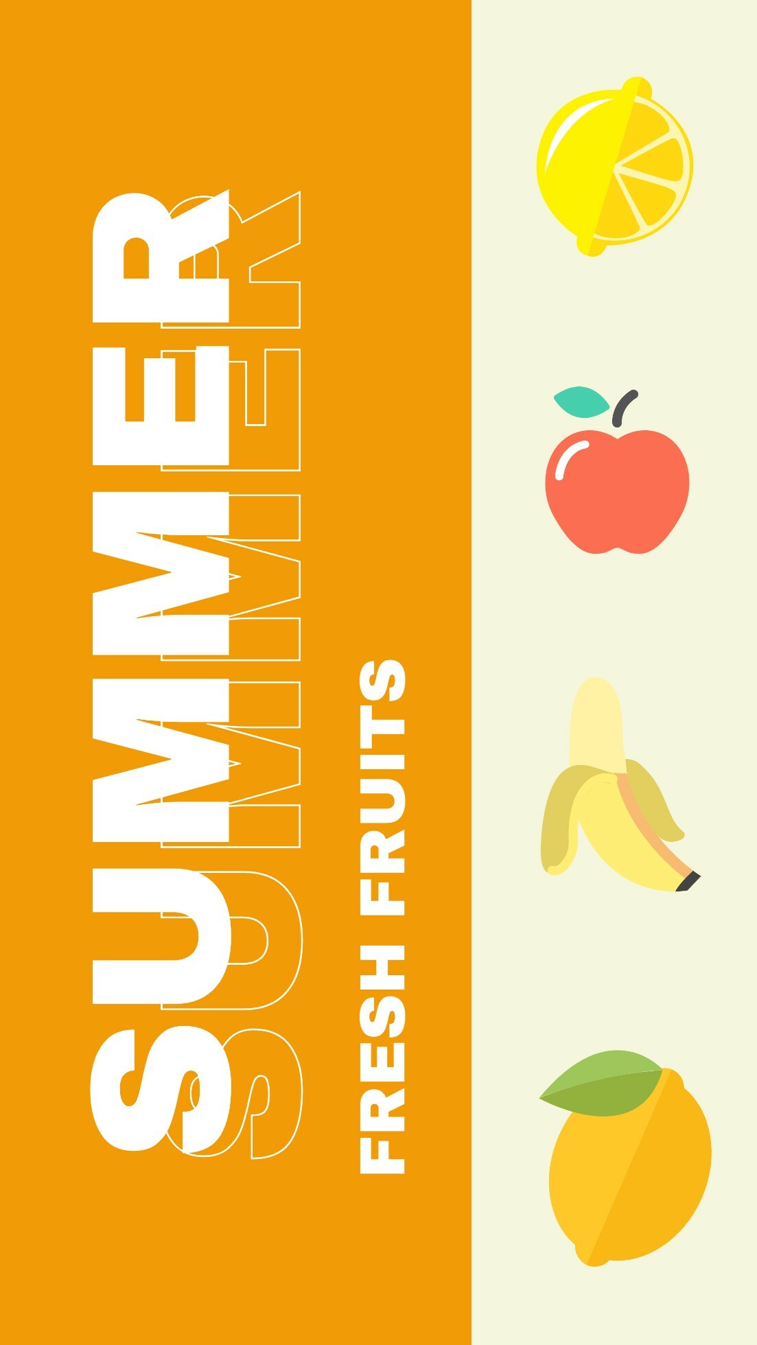 Fresh Summer Fruits template