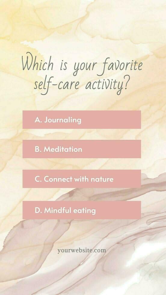 Self-Care Activity Quiz template