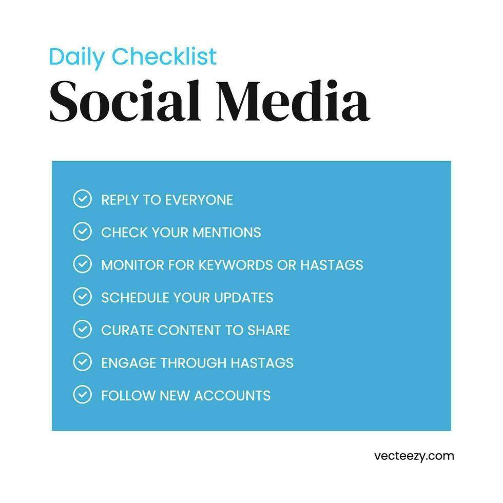 Daily Checklist template