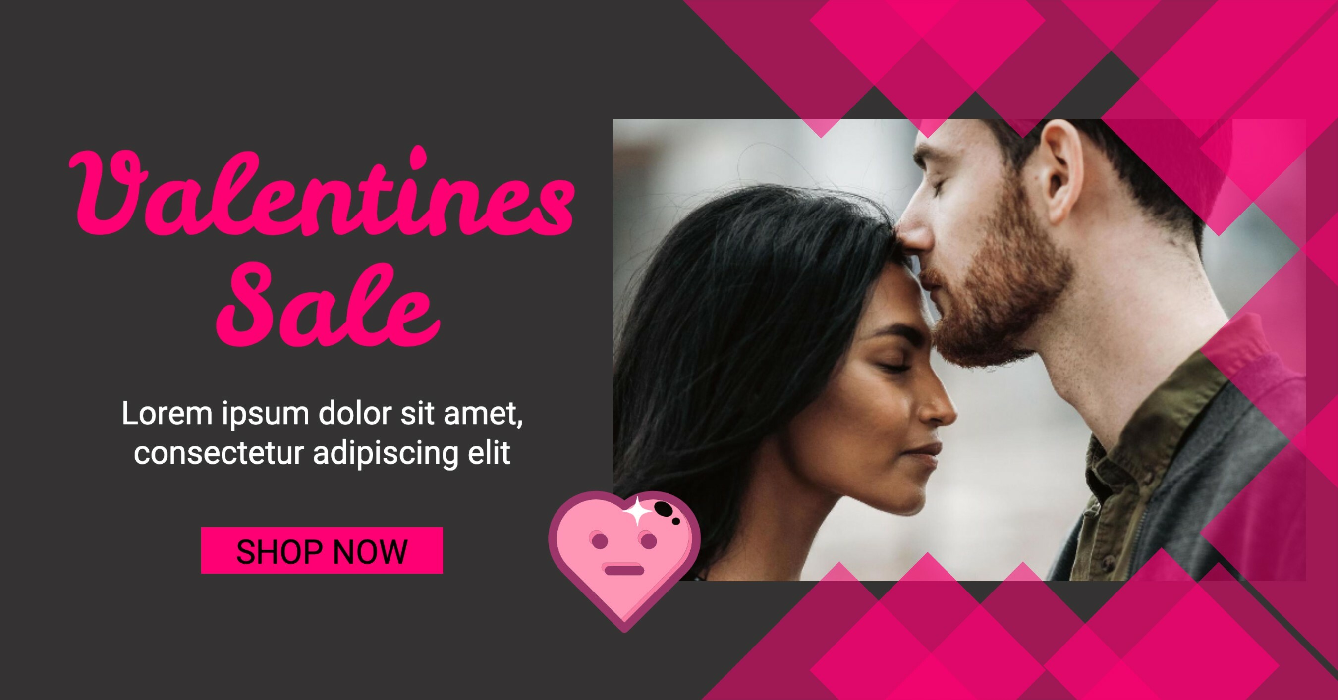 Valentine sales promo template