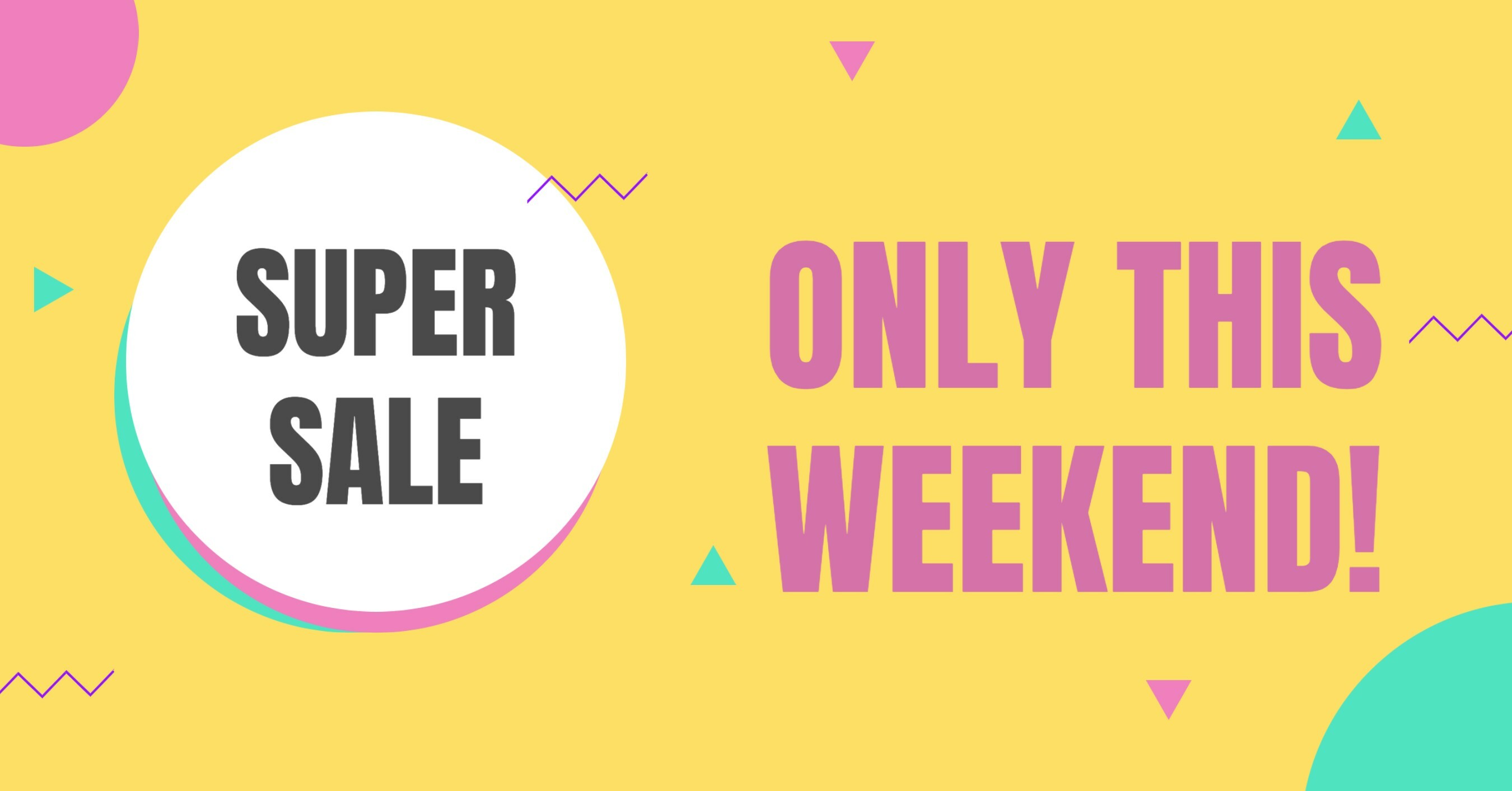 Super Sale Weekend Banner template
