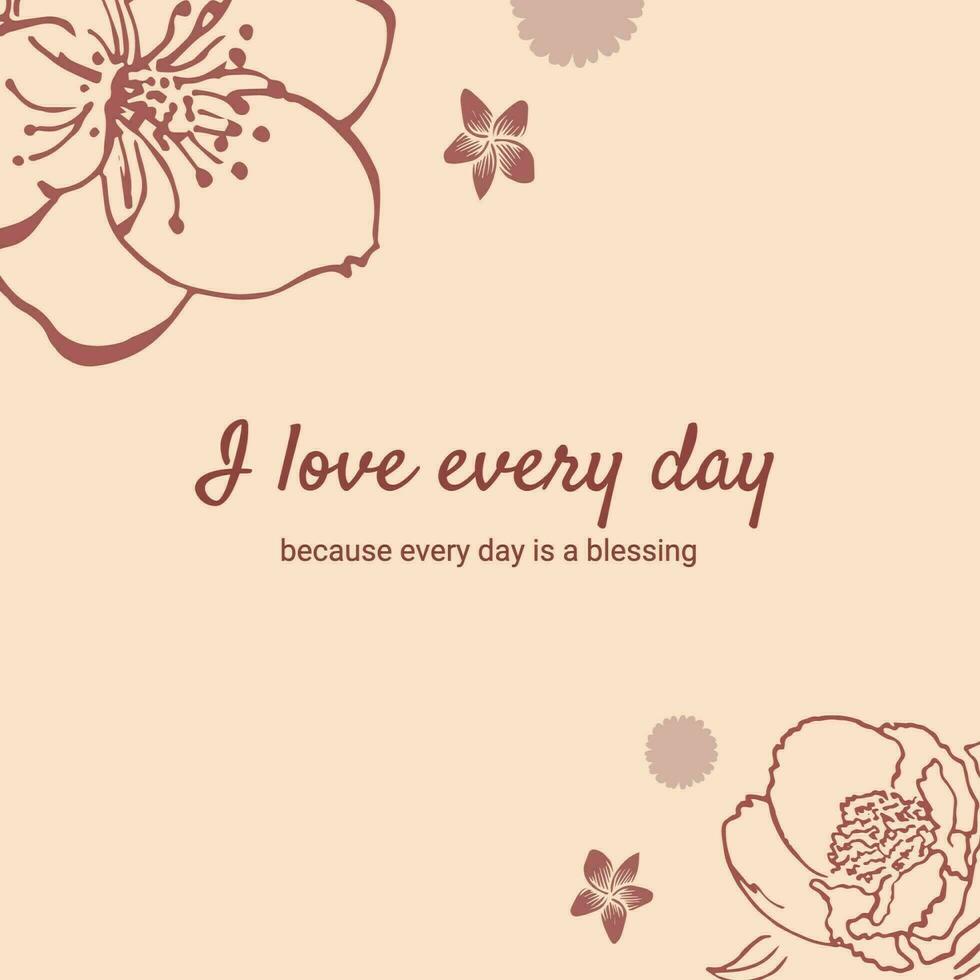 Beige Feminine Love Everyday Quote Instagram Post template