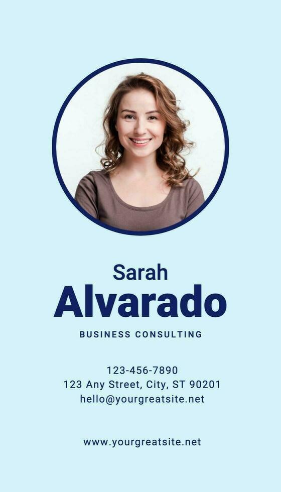 Simple Corporate Vertical Business Card Template