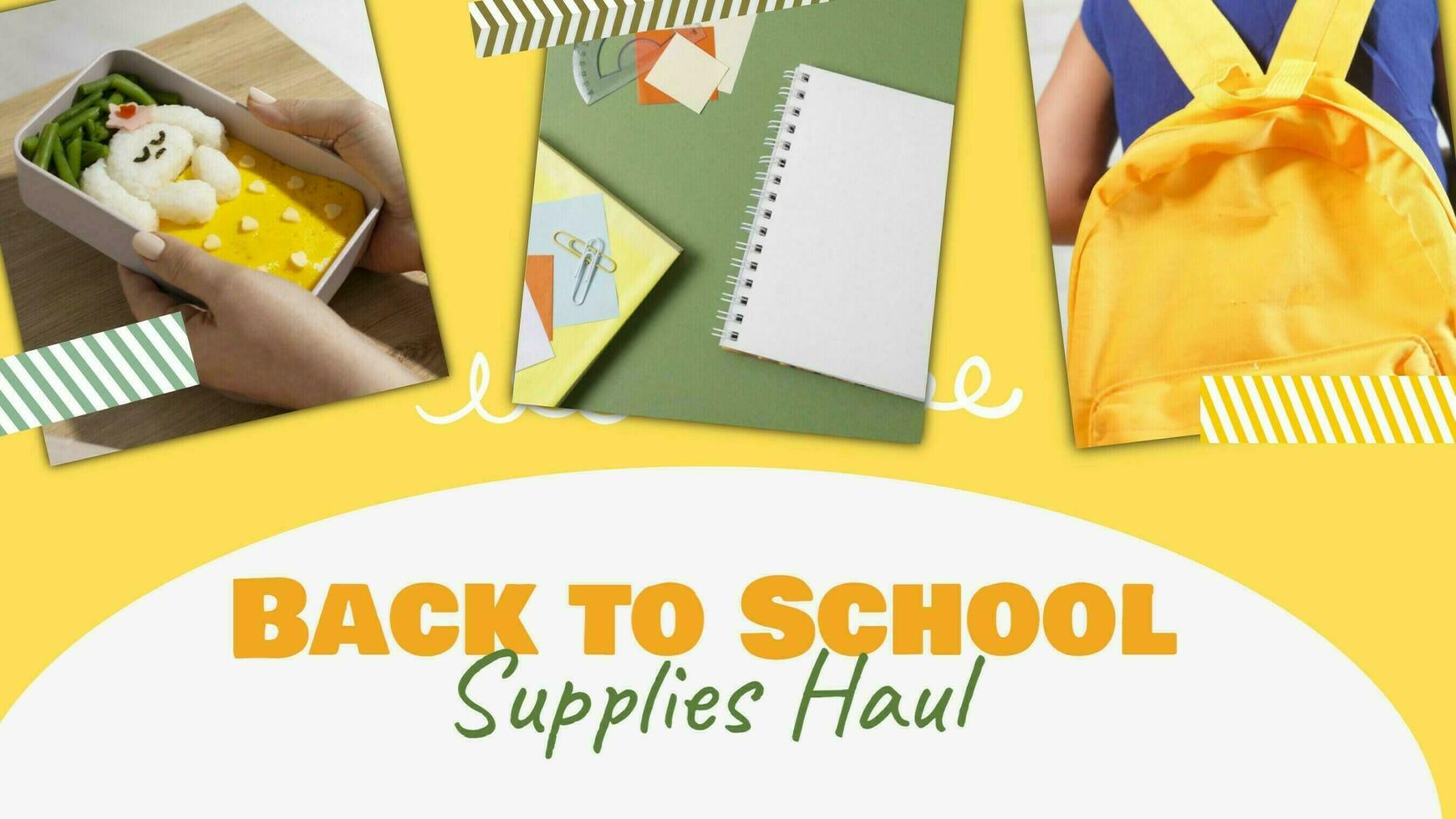 Back to School Supplies Haul template