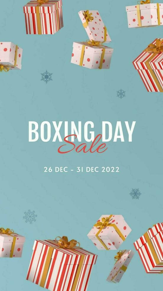 Blue Illustrated Boxing Day Sale Instagram Story template