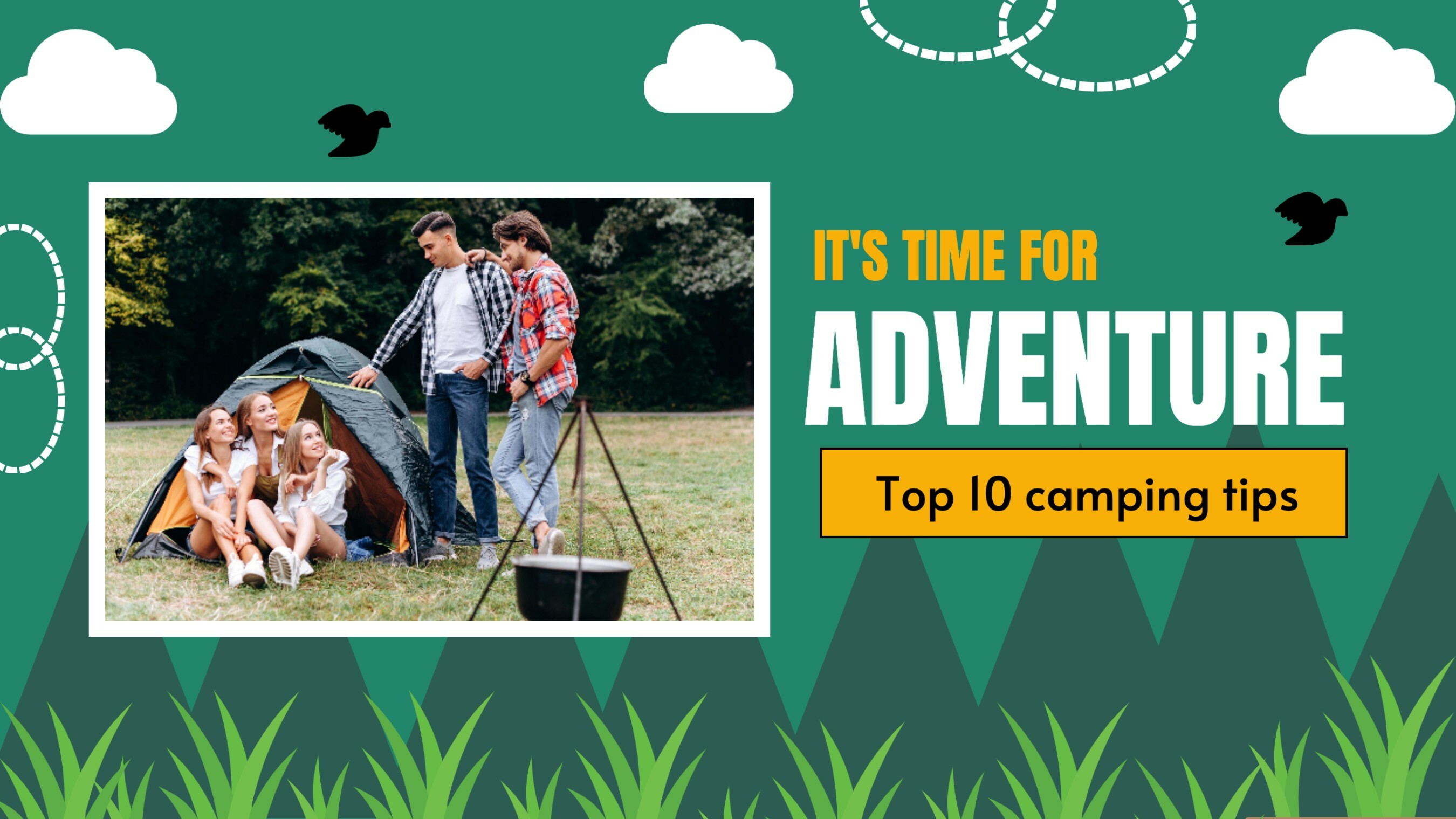 Camping Tips Promo template