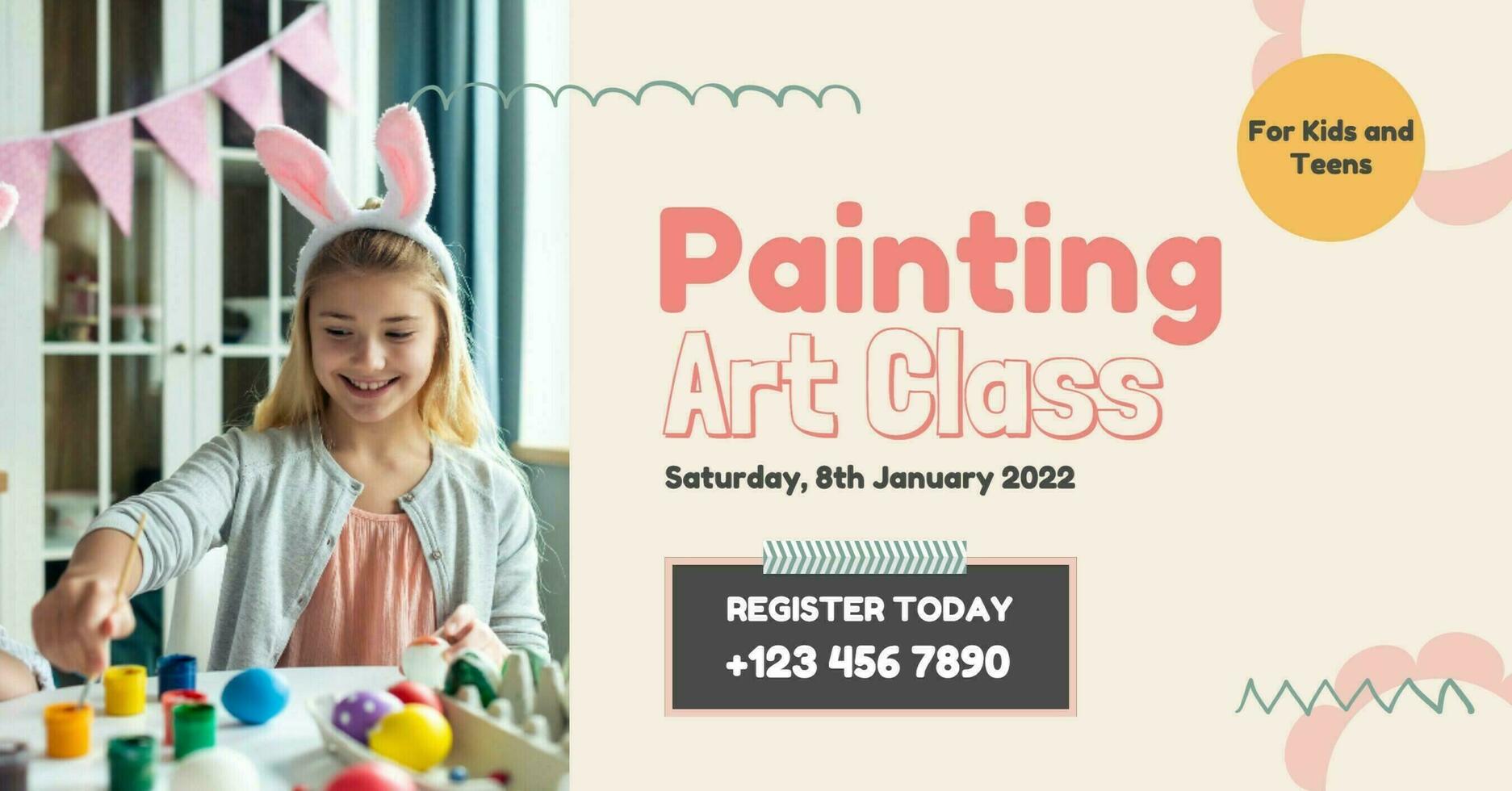 Painting Art Class Registration template
