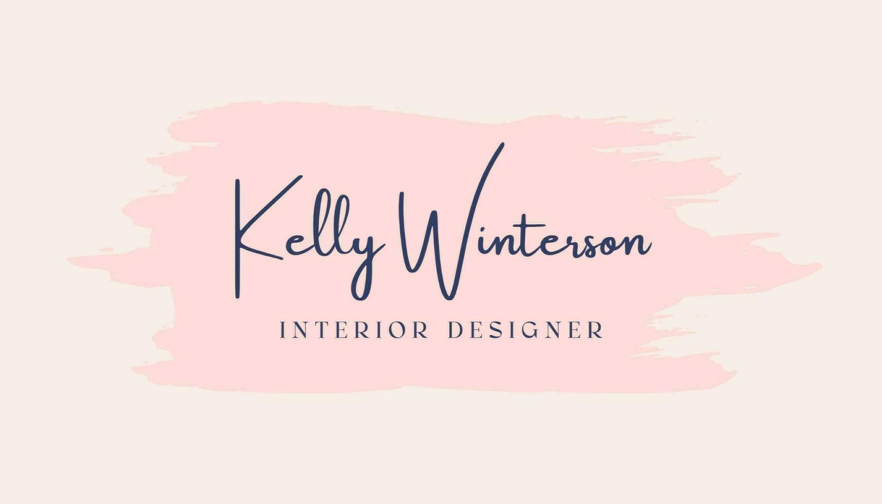 Pink Interior Designer Business Card Template